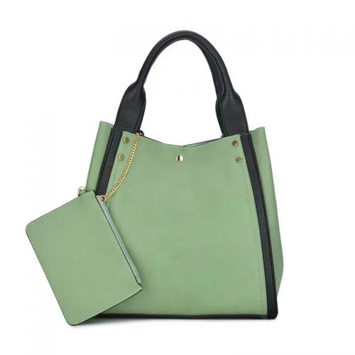 New Arrival Avocado Vegan Leather Lady Hand Bag With Pouch